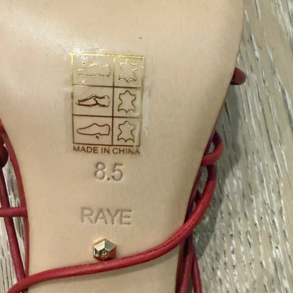 RAYE Burgundy Strappy Heels - Picture 4 of 4